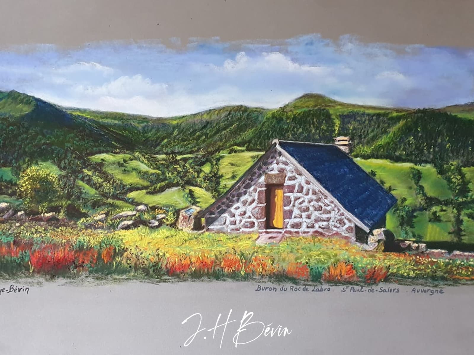 Peinture_Buron-du-Roc-de-Labro-St-Paul-de-Salers-Auvergne-J-H-Bevin